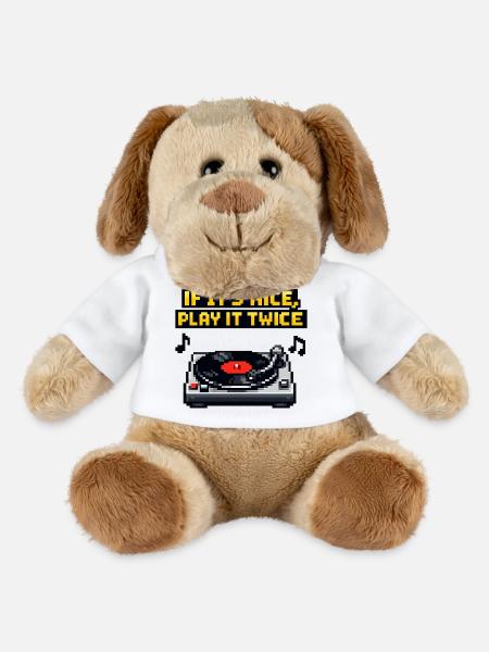 If It's Nice, Play It Twice Turntable - MiniFeet® Dog Helge - white