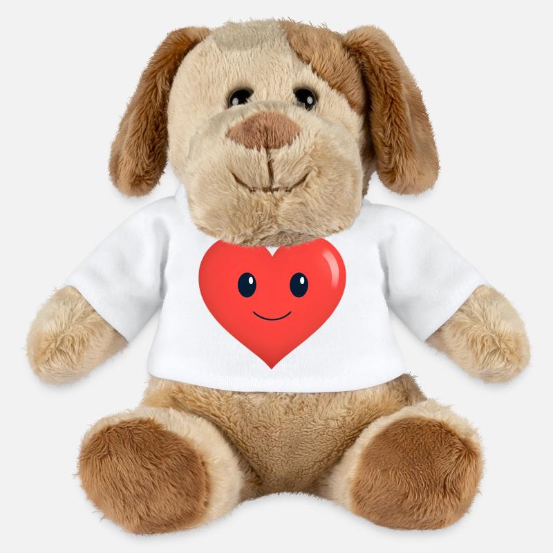 Heart Smiles Form Red - MiniFeet® Dog Helge - white