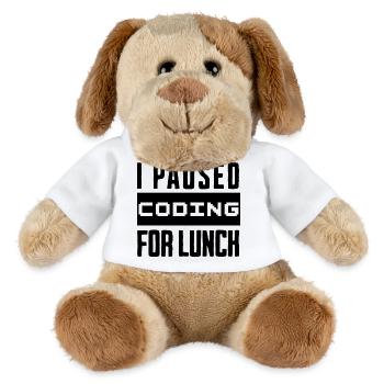 Nerd Coding , I Paused Coding for Lunch - MiniFeet® Hund Helge - Weiß - Vorne