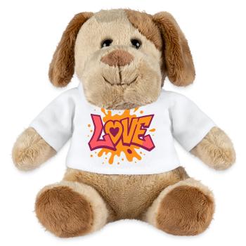 Amour - Cœur - Saint Valentin - Mariage - Chien en peluche Helge MiniFeet® - blanc - Devant
