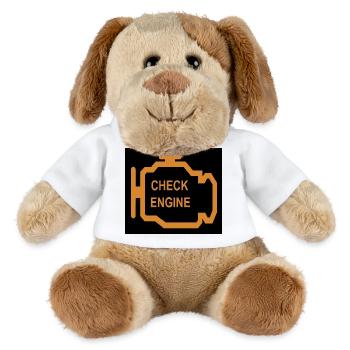 Check Engine Icon in Orange - MiniFeet® Dog Helge - white - Front