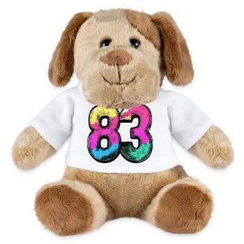 83 Number Colorful - MiniFeet® Dog Helge - white - Front