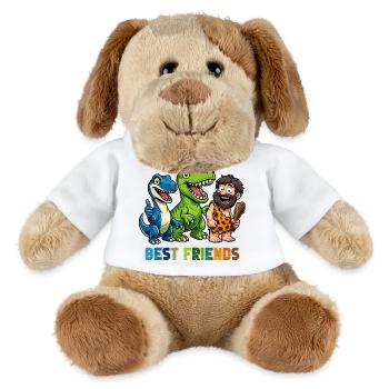 Dino Best Friends Höhlenmensch Comic - MiniFeet® Hund Helge - Weiß - Vorne