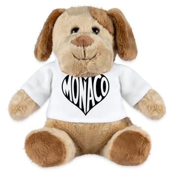 Monaco au cœur - Chien en peluche Helge MiniFeet® - blanc - Devant