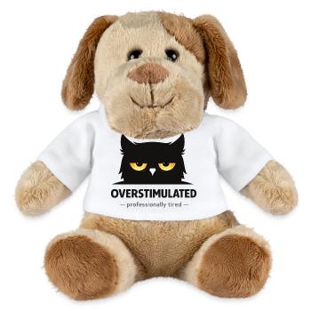 Hibou surstimulé : Fatigué professionnellement - Chien en peluche Helge MiniFeet® - blanc - Devant