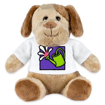 Arrosoir Fleuri Botanique Nature - Chien en peluche Helge MiniFeet® - blanc - Devant