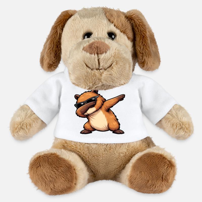 Dabbing Capybara - MiniFeet® Hund Helge - Weiß