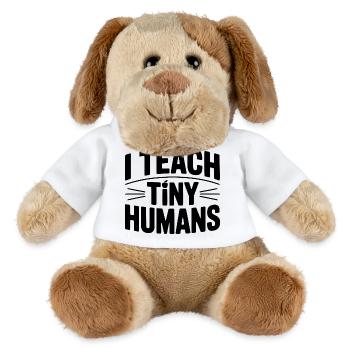 Ich unterrichte winzige Menschen - MiniFeet® Hund Helge - Weiß - Vorne