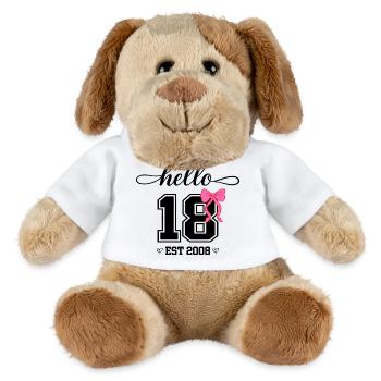 Hello 18 Est 2008 Women's Birthday Design - MiniFeet® Dog Helge - white - Front