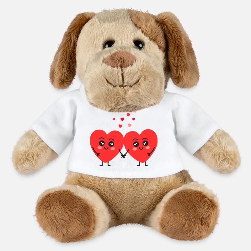 Verliebte Herzen - MiniFeet® Hund Helge - Weiß