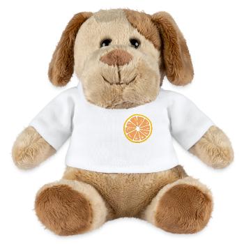 Fruits - Orange sanguine - Chien en peluche Helge MiniFeet® - blanc - Devant