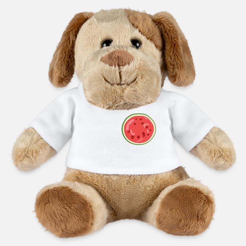 Fruits - Pastèque - Chien en peluche Helge MiniFeet® - blanc