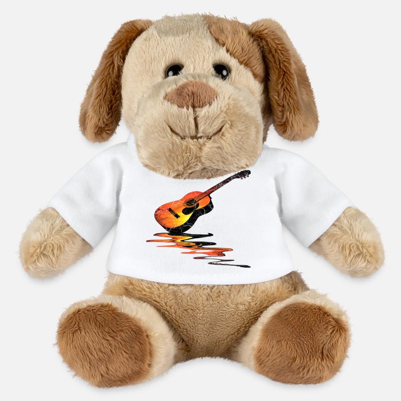 Guitare - Chien en peluche Helge MiniFeet® - blanc