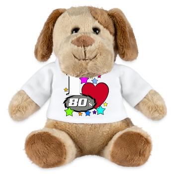 I love 80 s - MiniFeet® Dog Helge - white - Front