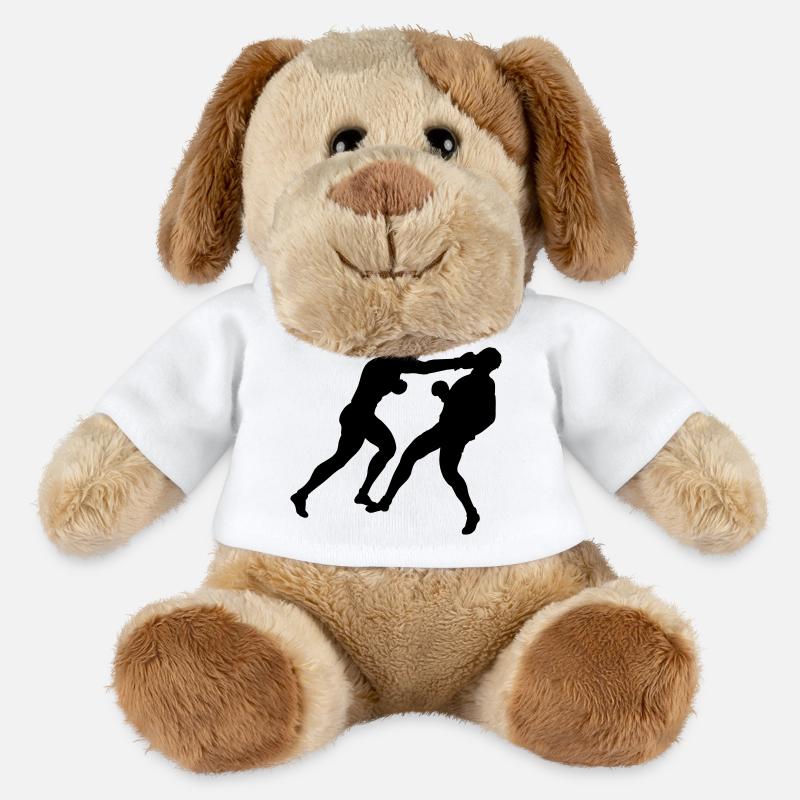 Boxe boxe - Chien en peluche Helge MiniFeet® - blanc