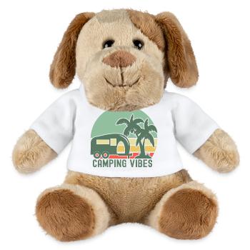 Retro Camping Vibes Illustration - MiniFeet® Dog Helge - white - Front