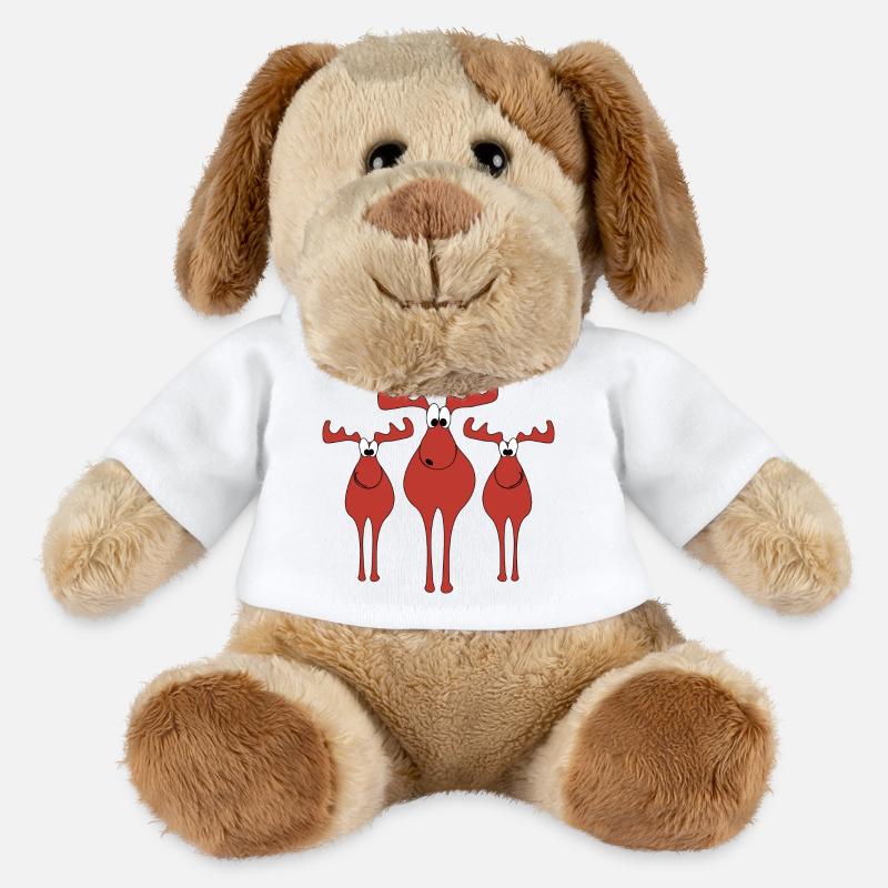 Elche Weihnachten - MiniFeet® Hund Helge - Weiß