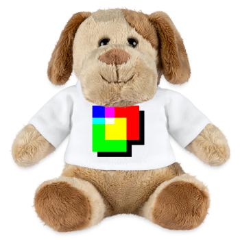 Mélange additif de couleur RVB Coin de couleur - Chien en peluche Helge MiniFeet® - blanc - Devant