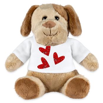 HERZ. HERZ. HEILIGER VALENTINSTAG. LIEBE. LIEBE. WEIHNACHTEN - MiniFeet® Hund Helge - Weiß - Vorne