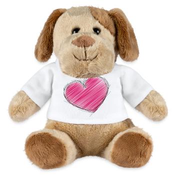 HERZ. HERZ. HEILIGER VALENTINSTAG. LIEBE. LIEBE. WEIHNACHTEN - MiniFeet® Hund Helge - Weiß - Vorne