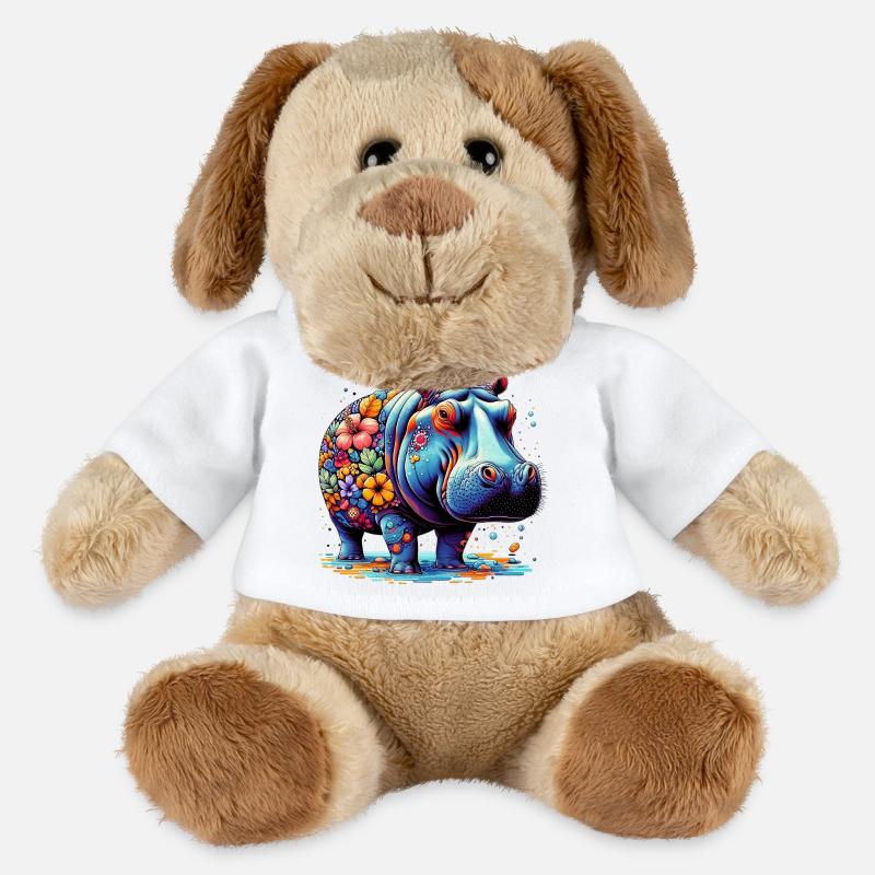 Nilpferd - MiniFeet® Hund Helge - Weiß