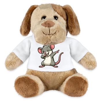 Rat and Mouse Dabbing Cartoon - MiniFeet® Dog Helge - white - Front