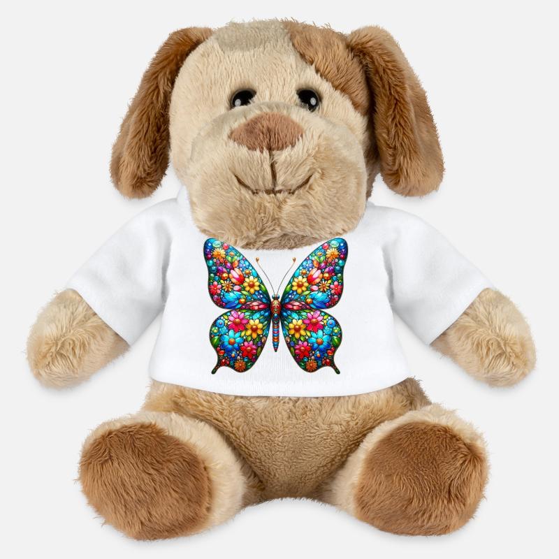 Papillon - Chien en peluche Helge MiniFeet® - blanc