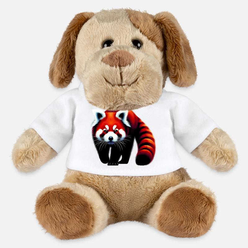 Panda roux - Chien en peluche Helge MiniFeet® - blanc