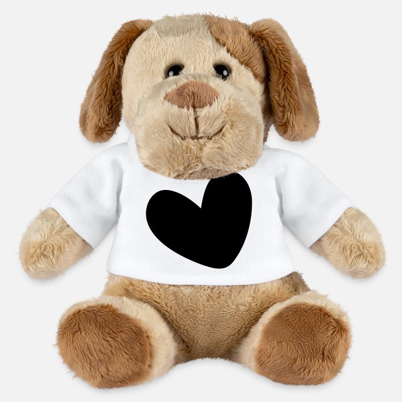 Heart filled in one color - MiniFeet® Dog Helge - white