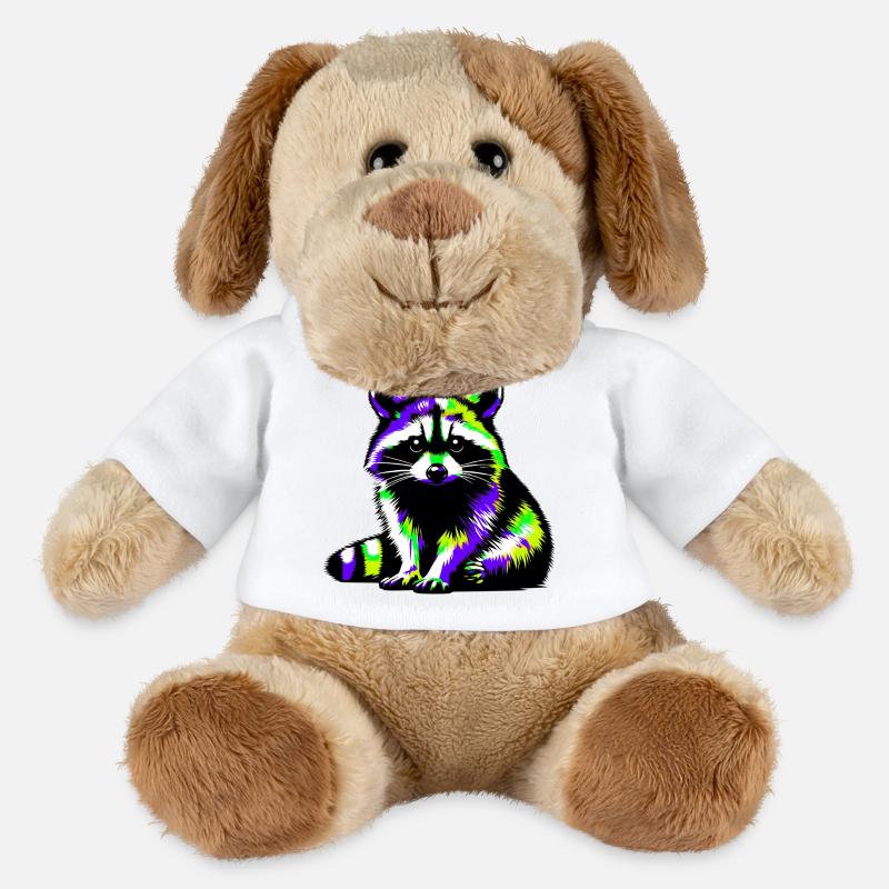 Raton laveur - Chien en peluche Helge MiniFeet® - blanc