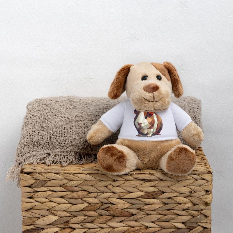 Süßes Meerschweinchen im Polygon-Stil MiniFeet® Hund Helge