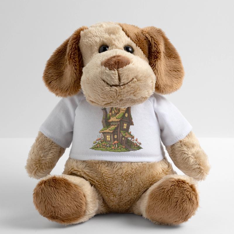 Fabuleuse maison forestière avec champignons Chien en peluche Helge MiniFeet®