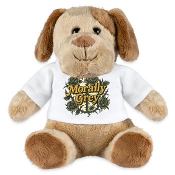 Moralisch graue Rosen Vintage Emblem - MiniFeet® Hund Helge - Weiß - Vorne