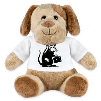 Rat de bureau désespéré - Chien en peluche Helge MiniFeet® - blanc - Devant