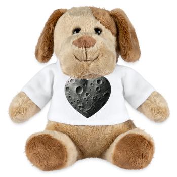 MOON LOVER - peace & love - Chien en peluche Helge MiniFeet® - blanc - Devant