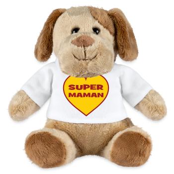 Super Maman - Fête des Mères - Chien en peluche Helge MiniFeet® - blanc - Devant