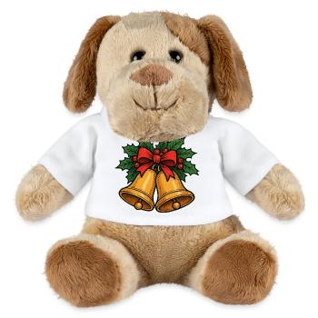 Les cloches de Noël s’inclinent - Chien en peluche Helge MiniFeet® - blanc - Devant