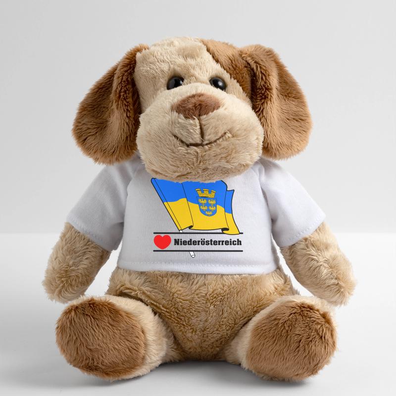 Drapeau de Basse-Autriche avec cœur Chien en peluche Helge MiniFeet®