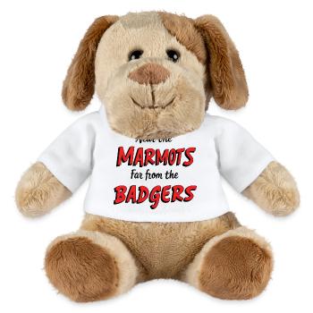 près des marmottes, loin des blaireaux - Chien en peluche Helge MiniFeet® - blanc - Devant
