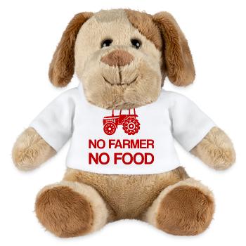 Pas d’agriculteur pas de politique alimentaire Protestation Agriculteurs Agriculteur - Chien en peluche Helge MiniFeet® - blanc - Devant