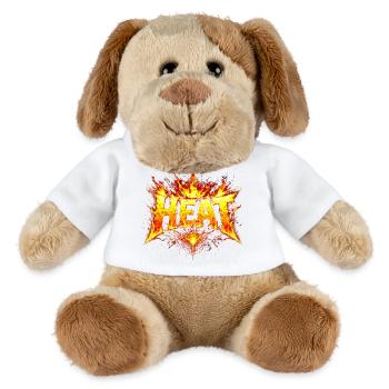 Feurige HEAT-Typografie - MiniFeet® Hund Helge - Weiß - Vorne