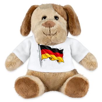 Deutsche Flagge  - MiniFeet® Hund Helge - Weiß - Vorne