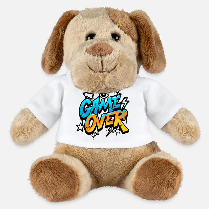 Game Over Graffiti Splash Tee - MiniFeet® Dog Helge - white