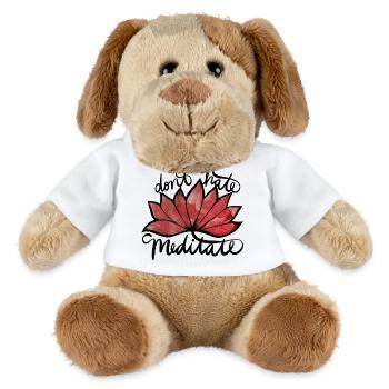 Crimson Watercolor Leaf Arc - MiniFeet® Dog Helge - white - Front