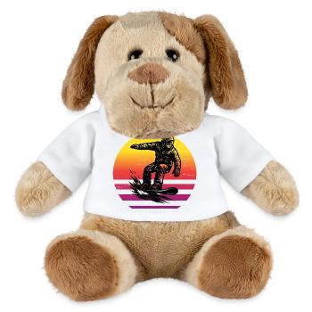 Ein Motiv nur für Snowboard - MiniFeet® Hund Helge - Weiß - Vorne