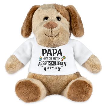 Dad Best Colleagues Birth Gift Baby - MiniFeet® Dog Helge - white - Front