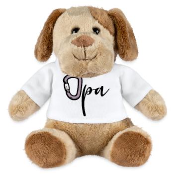 Randonnée, escalade, grand-père - Chien en peluche Helge MiniFeet® - blanc - Devant