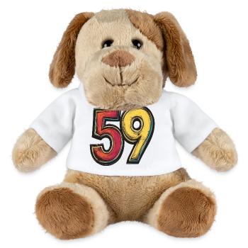 59 Number Colorful - MiniFeet® Dog Helge - white - Front