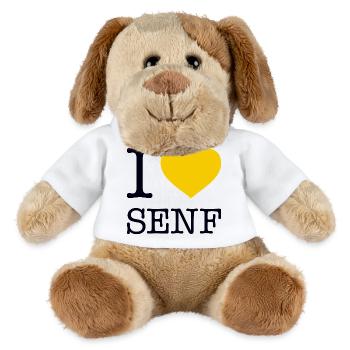 I love Senf - MiniFeet® Hund Helge - Weiß - Vorne