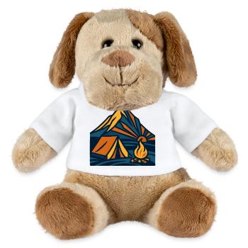 Bergzelt Lagerfeuer Abend - MiniFeet® Hund Helge - Weiß - Vorne